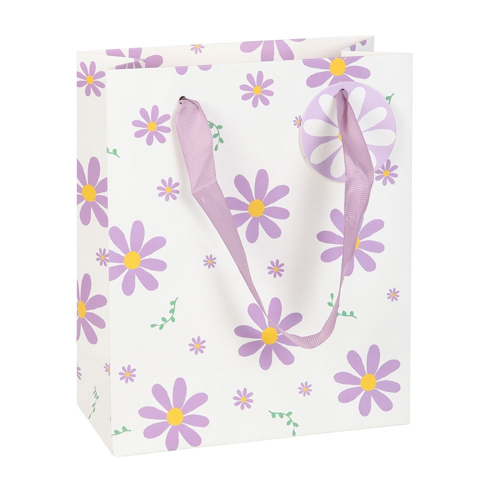 Something Different - 23cm Medium Purple Daisy Geschenktasche - Mehrfarben